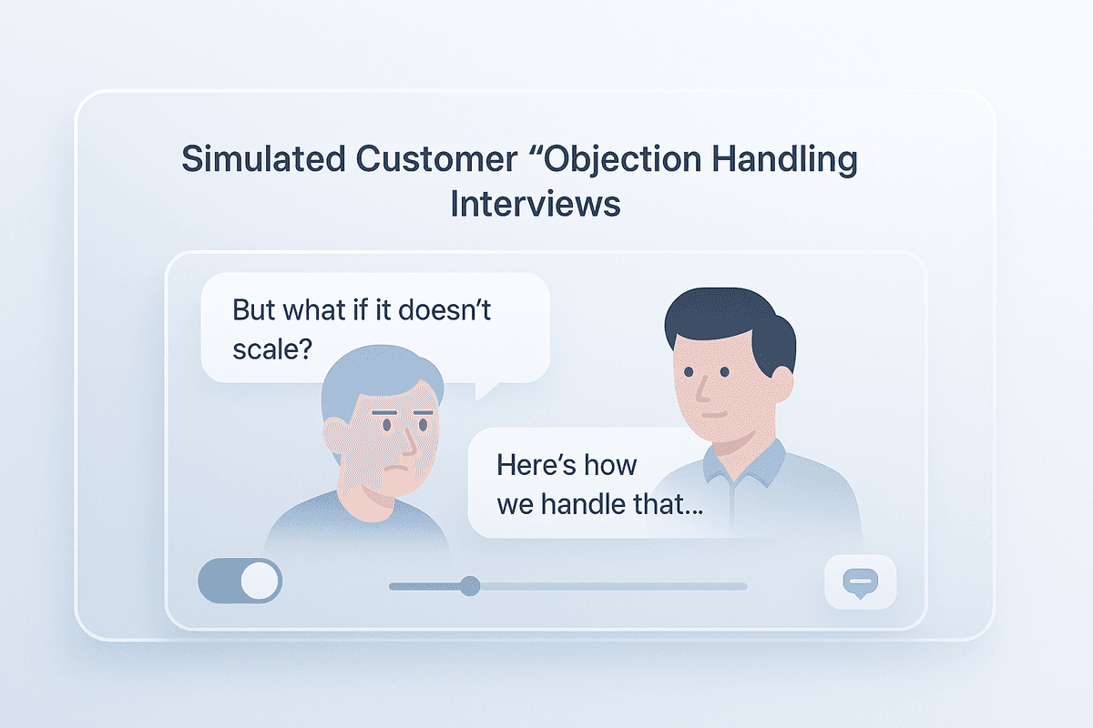 Illustration for 3. Simulated Customer "Objection Handling" Interviews